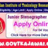 CSIR Indian Institute of Toxicology Research IITR Lucknow Junior Stenographer Recruitment 2025 Apply Online for 04 Post