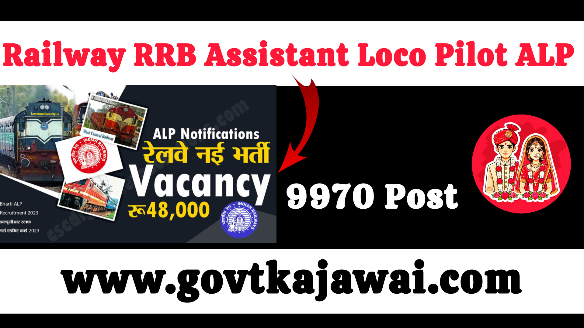 Railway RRB Assistant Loco Pilot ALP CEN 01/2025 Recruitment 2025 Apply Online for 9970 Post