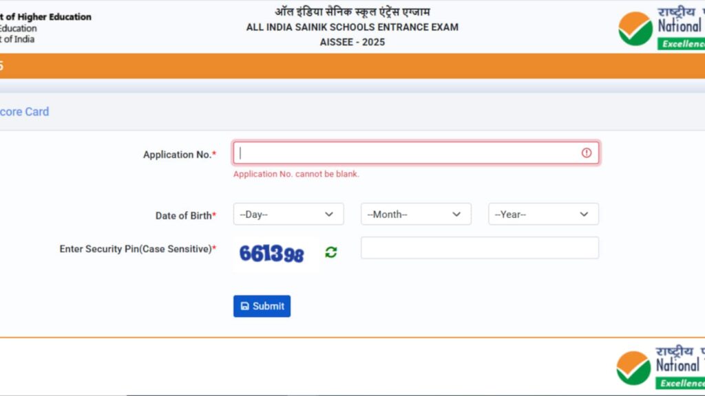 All India Sainik Schools Entrance Examination (AISSEE) 2025 results for Classes 6 and 9 were announced by the National Testing Agency (NTA)