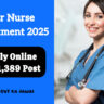 BTSC Staff Nurse Recruitment 2025 Bihar: Apply Online for 11,389 Post